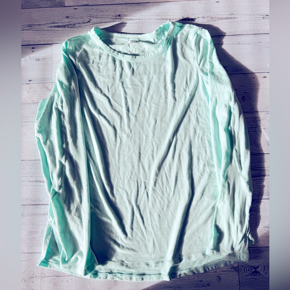 Zella light teal layering shirt